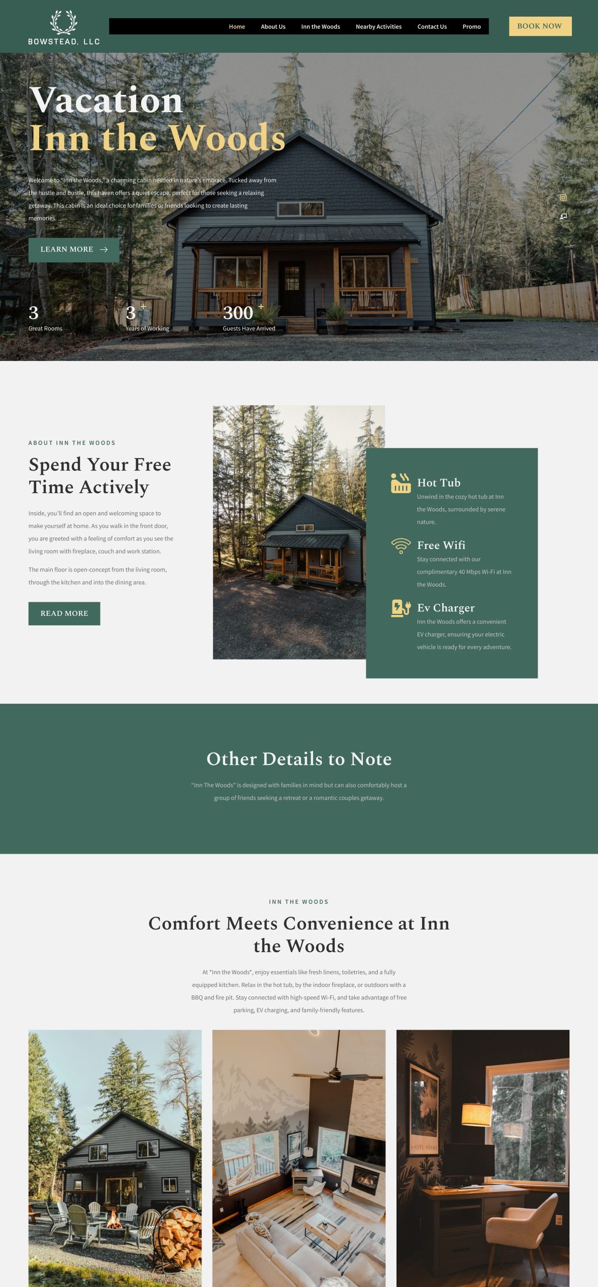 Inn the Woods Website