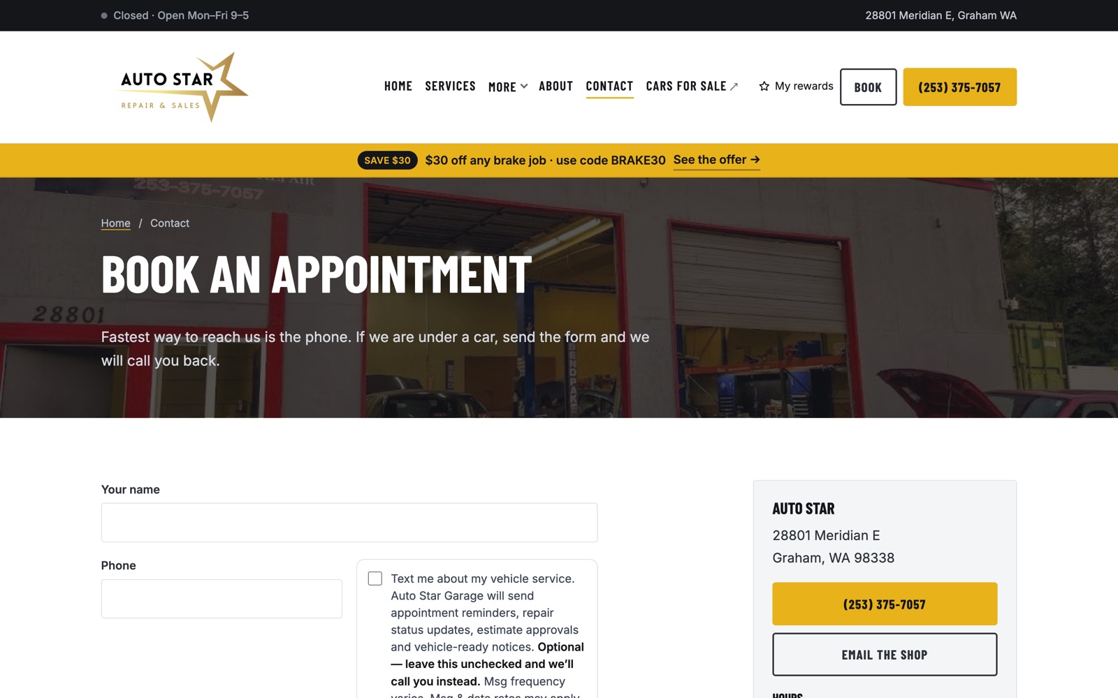 Contact page