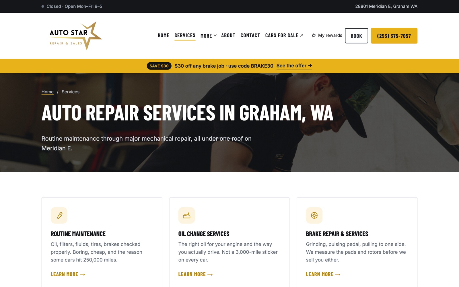 Services page