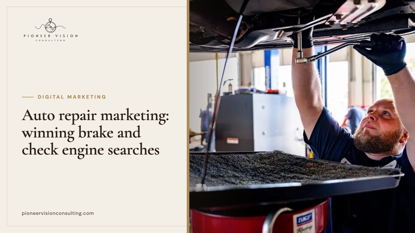Auto repair marketing: winning brake and check engine searches