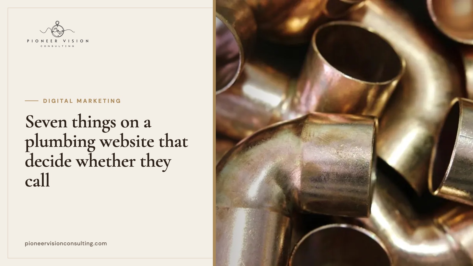 Seven things on a plumbing website that decide whether they call
