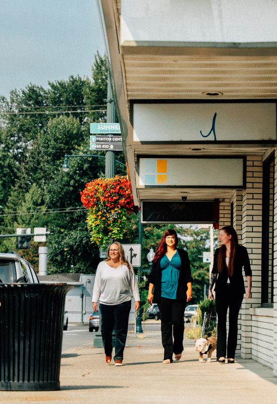 Walking through downtown Bonney Lake, DM Tax & Bookkeeping
