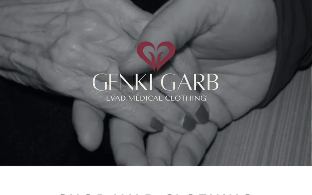 The Genki Garb home page on a phone