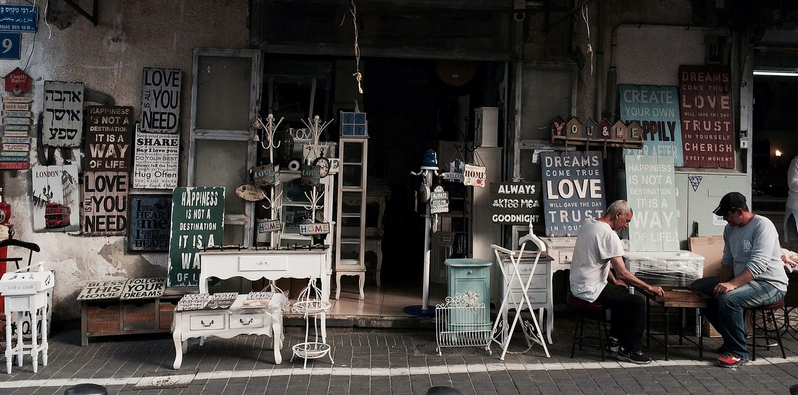 Small local shop storefront